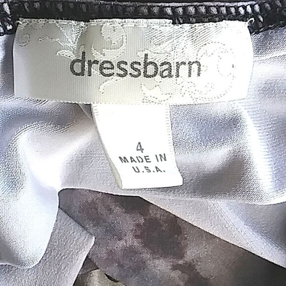 Dressbarn Dress Maxi Stretchy Vintage Y2K Animal Print Gray White Tan Black  4 - Picture 8 of 11